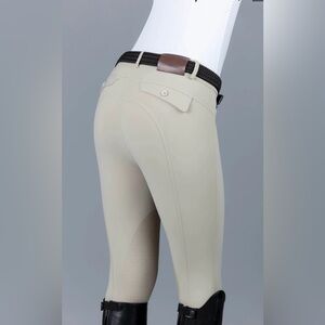 Iago Italia Equestrian Riding Breeches, Tan, Size 22, Excellent Condition!